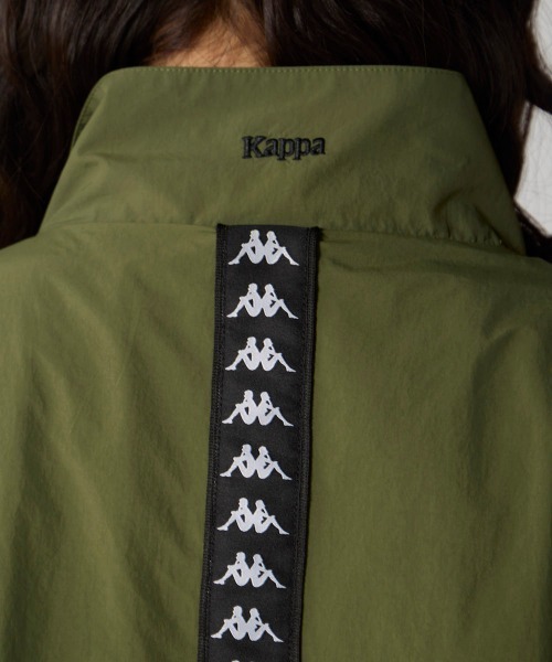 Kappa(カッパ)の「【Kappa/カッパ】バンダナイロントラックジャケット ユニセックス(ナイロンジャケット・メンズ・カーキ/ブラック・MEDIUM/SMALL/LARGE)」の16枚目の写真