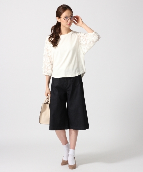 GLOBAL WORK（グローバルワーク）の「ＤＥＮＩＭガウチョパンツ/708420（その他パンツ・レディース・ネイビー/ライトブルー・MEDIUM/LARGE）」の14枚目の写真