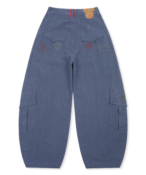 RuNaKi'Hu'（ルナキフ）の「WXP100 スムバコクチル ピンタック リネン バルーンパンツ (ブルー)（その他パンツ・レディース・その他・1/2/3）」の5枚目の写真