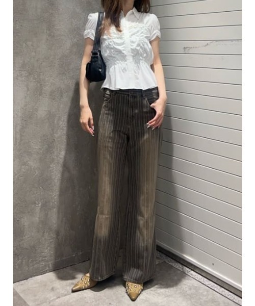 SLY（スライ）の「L/W STRIPE STRAIGHT PT ローウエストストライプ