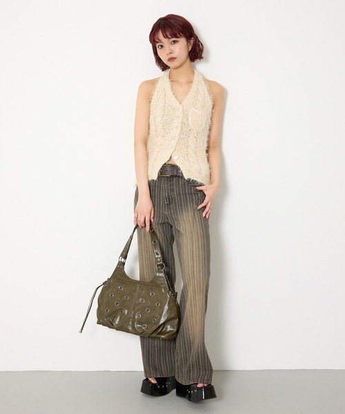 SLY（スライ）の「L/W STRIPE STRAIGHT PT ローウエストストライプ