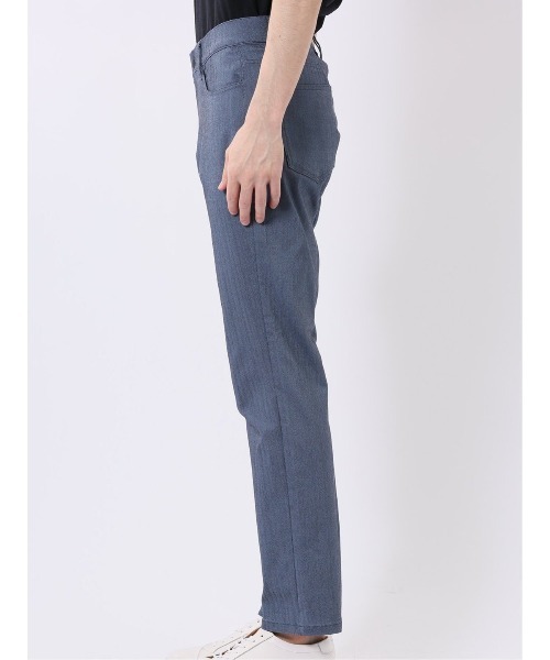 TAKA-Q(タカキュー)の「接触冷感 クロス ストレッチ + クール スリム テーパード 5ポケット パンツ ヘリンボン メンズ(チノパンツ・メンズ・ブルー/グレー系その他2/ベージュ・S/MEDIUM/LARGE/X-LARGE/2S/3L)」の10枚目の写真