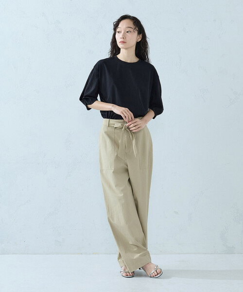COMME CA ISM(コムサイズム)の「スリーブデザイン カットソー(Tシャツ/カットソー・レディース・ブラック/ホワイト/モカ・MEDIUM/LARGE)」の12枚目の写真
