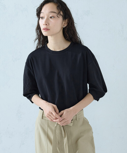 COMME CA ISM(コムサイズム)の「スリーブデザイン カットソー(Tシャツ/カットソー・レディース・ブラック/ホワイト/モカ・MEDIUM/LARGE)」の14枚目の写真