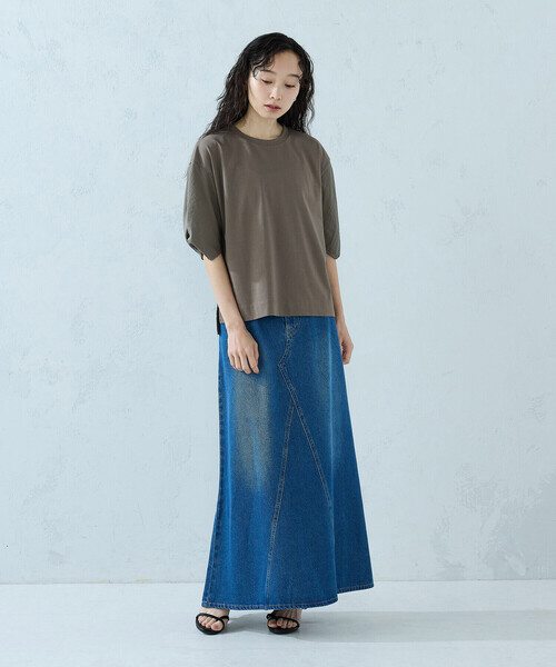 COMME CA ISM(コムサイズム)の「スリーブデザイン カットソー(Tシャツ/カットソー・レディース・ブラック/ホワイト/モカ・MEDIUM/LARGE)」の17枚目の写真