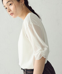 COMME CA ISM（コムサイズム）の「スリーブデザイン カットソー（Tシャツ/カットソー）」