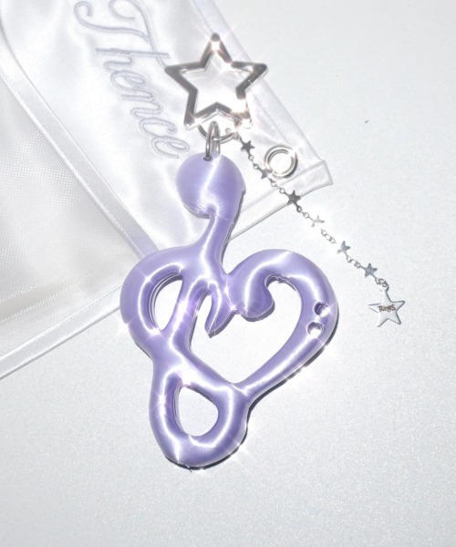 EVERYTHINGS(エブリシングス)の「【EVERYTHINGS】Love-Note Card-Holder / 【エブリシングス】ハートノートチェーンカードホルダー(カードケース・レディース・ライトピンク/ライトパープル/ホワイト/ピンク/ブラック/ライトブルー・ONE SIZE)」の4枚目の写真