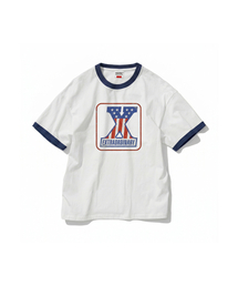NUMBER x RINGER TEE OFF WHITE