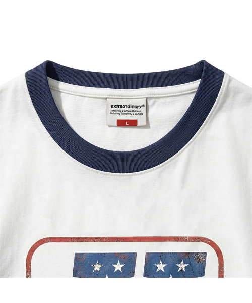 EXTRAORDINARY(エクストラオーディナリー)の「NUMBER x RINGER TEE OFF WHITE(Tシャツ/カットソー・メンズ・その他・MEDIUM/LARGE/X-LARGE/XX-LARGE)」の3枚目の写真