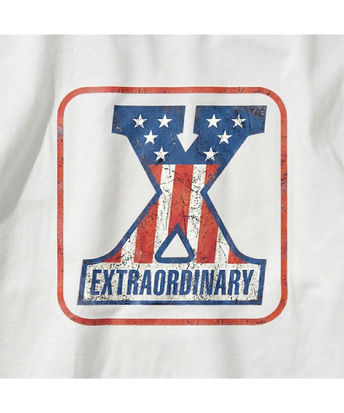 EXTRAORDINARY(エクストラオーディナリー)の「NUMBER x RINGER TEE OFF WHITE(Tシャツ/カットソー・メンズ・その他・MEDIUM/LARGE/X-LARGE/XX-LARGE)」の4枚目の写真