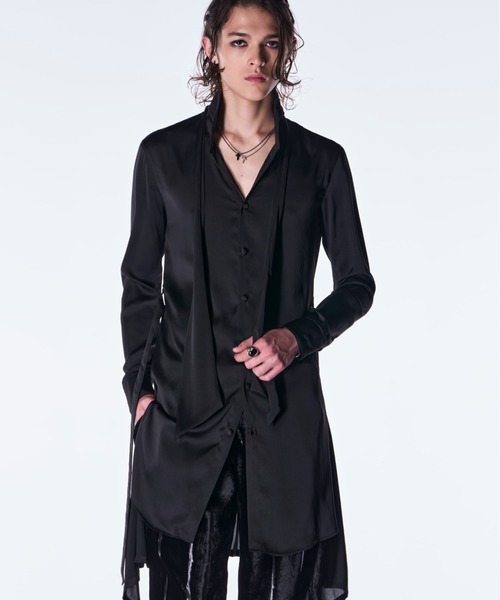 ROYAL FLASH(ロイヤルフラッシュ)の「kiryuyrik/キリュウキリュウ/Stand Collar Shirt(シャツ/ブラウス・メンズ・ブラック・SMALL/MEDIUM/LARGE)」の1枚目の写真