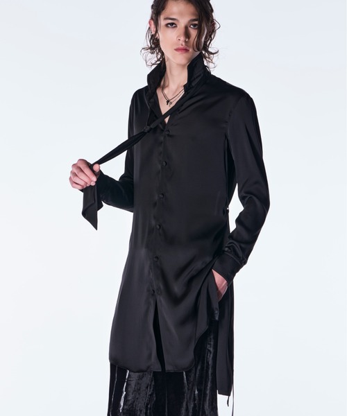 ROYAL FLASH(ロイヤルフラッシュ)の「kiryuyrik/キリュウキリュウ/Stand Collar Shirt(シャツ/ブラウス・メンズ・ブラック・SMALL/MEDIUM/LARGE)」の6枚目の写真
