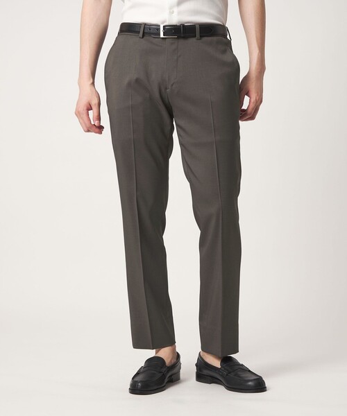 A DAY IN THE LIFE UNITED ARROWS（アデイインザライフユナイテッドアローズ）の「ハイツイスト ツイル ノープリーツ スラックス-ストレッチ-＜A DAY IN THE LIFE＞（スラックス・メンズ・ダークグレー/ブラック/ベージュ・XL/L/M）」の2枚目の写真
