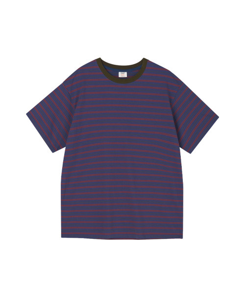 BRUMAN(ブルーマン)の「Multi Stripe Tee (Dusty Blue)(Tシャツ/カットソー・メンズ・その他・S/M/L)」の1枚目の写真