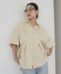hellam（へラム）の「ウエストタックハーフスリーブシャツ（シャツ/ブラウス）」