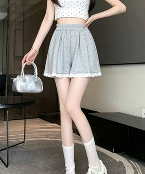 Miniministore(ミニミニストア)の「レース裾ショートパンツ レディース韓国風ショーパン短パン(その他パンツ・レディース・グレー/ブラック・M/XL/S/L)」の5枚目の写真