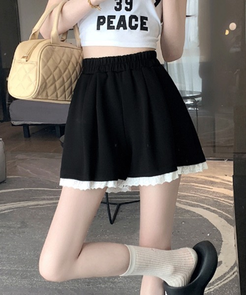 Miniministore(ミニミニストア)の「レース裾ショートパンツ レディース韓国風ショーパン短パン(その他パンツ・レディース・グレー/ブラック・M/XL/S/L)」の11枚目の写真