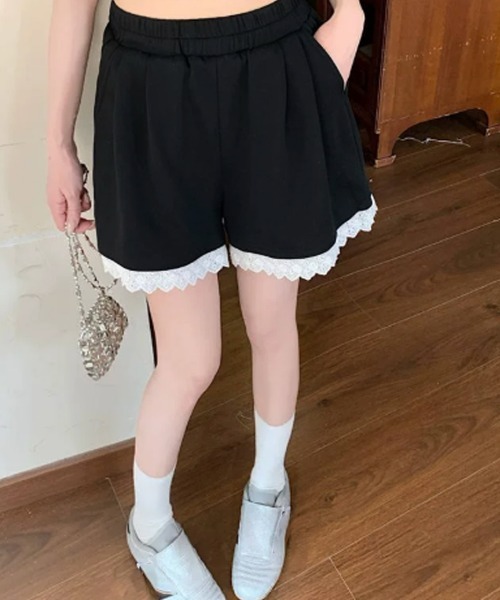 Miniministore(ミニミニストア)の「レース裾ショートパンツ レディース韓国風ショーパン短パン(その他パンツ・レディース・グレー/ブラック・M/XL/S/L)」の13枚目の写真