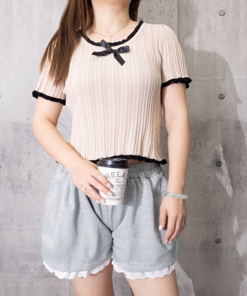 Miniministore(ミニミニストア)の「レース裾ショートパンツ レディース韓国風ショーパン短パン(その他パンツ・レディース・グレー/ブラック・M/XL/S/L)」の14枚目の写真