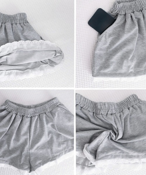 Miniministore(ミニミニストア)の「レース裾ショートパンツ レディース韓国風ショーパン短パン(その他パンツ・レディース・グレー/ブラック・M/XL/S/L)」の19枚目の写真