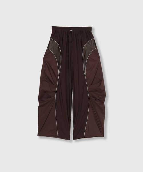 THINGS THAT MATTER（シングス ザット マター）の「MESH BLOCKING STRETCH EASY PANTS / メッシュ ブロッキング ストレッチ イージー パンツ（その他パンツ・レディース・ブラウン/ホワイト×ブラック・FREE）」の4枚目の写真