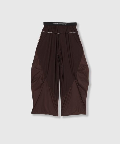 THINGS THAT MATTER（シングス ザット マター）の「MESH BLOCKING STRETCH EASY PANTS / メッシュ ブロッキング ストレッチ イージー パンツ（その他パンツ・レディース・ブラウン/ホワイト×ブラック・FREE）」の3枚目の写真