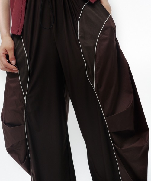 THINGS THAT MATTER（シングス ザット マター）の「MESH BLOCKING STRETCH EASY PANTS / メッシュ ブロッキング ストレッチ イージー パンツ（その他パンツ・レディース・ブラウン/ホワイト×ブラック・FREE）」の19枚目の写真