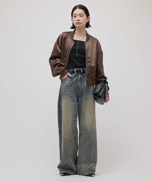 Lui's(ルイス)の「サテンボンディングダブルZIP MA-1(MA-1・レディース・ブラウン/ブラック・FREE)」の19枚目の写真