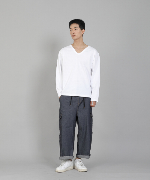 SAINTCREW(セントクルー)の「無地Vネック16sコットン長袖TシャツPSC-887ホワイト(Tシャツ/カットソー・メンズ・その他・LARGE/X-LARGE/XX-LARGE/XXX-LARGE/XXXX-LARGE/MEDIUM)」の11枚目の写真