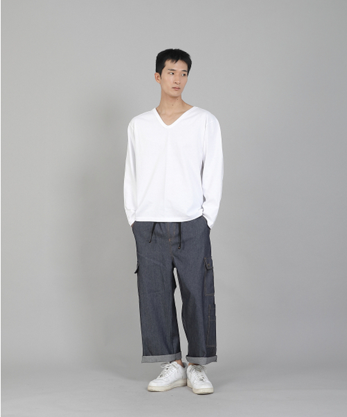 SAINTCREW(セントクルー)の「無地Vネック16sコットン長袖TシャツPSC-887ホワイト(Tシャツ/カットソー・メンズ・その他・LARGE/X-LARGE/XX-LARGE/XXX-LARGE/XXXX-LARGE/MEDIUM)」の12枚目の写真