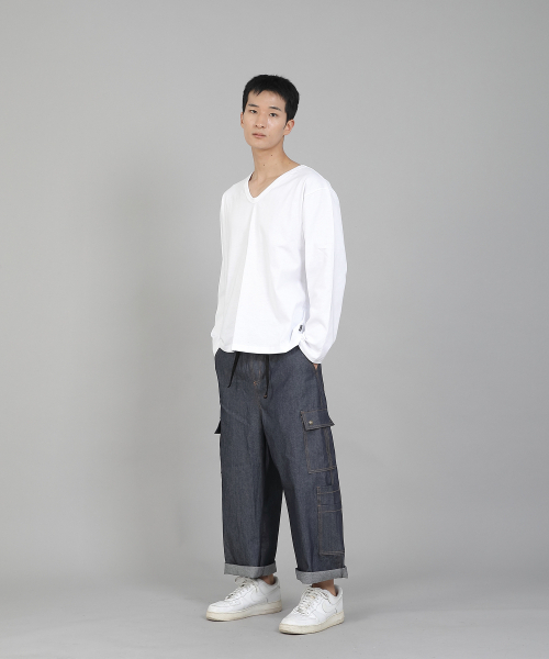 SAINTCREW(セントクルー)の「無地Vネック16sコットン長袖TシャツPSC-887ホワイト(Tシャツ/カットソー・メンズ・その他・LARGE/X-LARGE/XX-LARGE/XXX-LARGE/XXXX-LARGE/MEDIUM)」の15枚目の写真