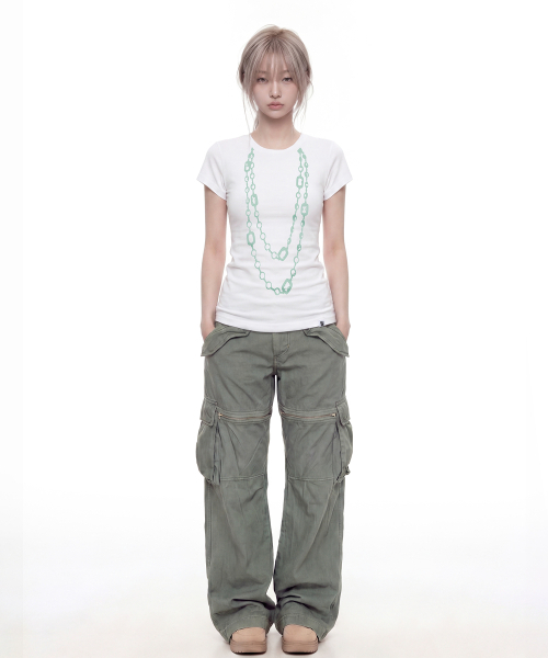 GRAVER（グレーバー）の「[ウーマン]RICH GIRL ベイビーティー_WHITE（Tシャツ/カットソー・レディース・ホワイト・ONE SIZE）」の3枚目の写真
