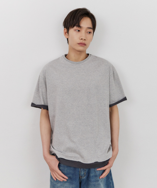 URBANSTOFF(アーバンストッフ)の「レイヤードヘムT(メランジ)(Tシャツ/カットソー・レディース・その他・SMALL/LARGE/MEDIUM)」の1枚目の写真