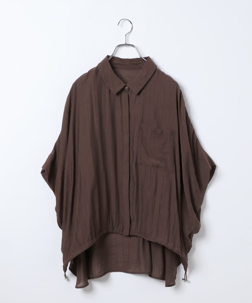 LEPSIM(レプシィム)の「裾ドロストアソートシャツSS 1023535(シャツ/ブラウス・レディース・ブラック系その他/ブラウン/アイボリー/ホワイト系その他・FREE)」の11枚目の写真