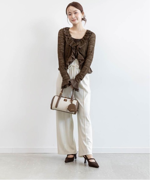RANDA(ランダ)の「レーストリムバックストラップパンプス(パンプス・レディース・ブラウン/グレイッシュベージュ/ブラック・L/S/M/LL)」の17枚目の写真