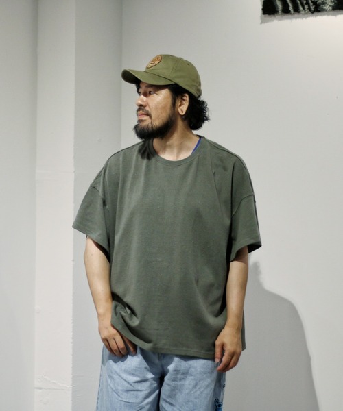 NATAL DESIGN(ネイタルデザイン)の「HEMP WIDE TEE 4(Tシャツ/カットソー・メンズ・アッシュグレー/マスタード/スミクロ/ブラック/グリーン系その他/アイボリー/コーラル/イエロー/ブラウン/ライトグリーン/ライトブルー/ラベンダー/カーキ/ホワイト・X-LARGE/LARGE/MEDIUM)」の5枚目の写真