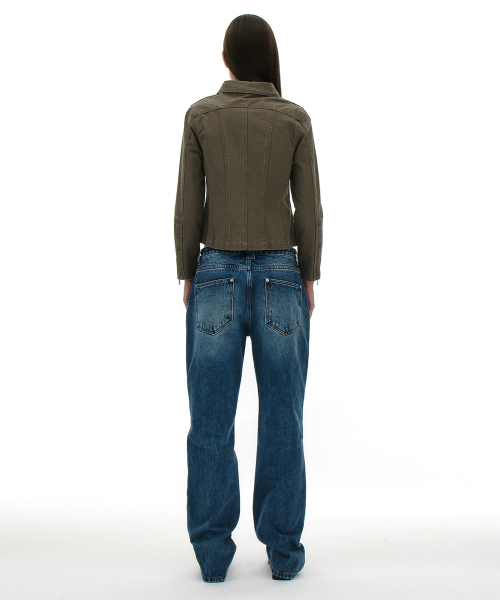 PARTIMENTO WOMEN（パルティメントウィメン）の「ウォッシュドコットンジップアップジャケット_ダスティベージュ（その他アウター・レディース・ベージュ・MEDIUM/SMALL）」の7枚目の写真