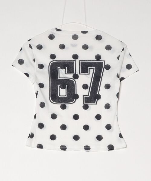 gossip！ロサンゼルス（ゴシップロサンゼルス）の「【Y2Kガーリー】 韓国風ドット柄半袖Ｔシャツ（Tシャツ/カットソー・レディース・ドット・M）」の2枚目の写真