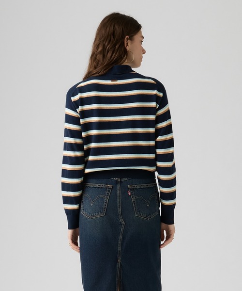 Levi's(リーバイス)の「Levi's/リーバイス スーパーソフト ロングスリーブ ポロシャツ(ポロシャツ・レディース・ネイビー・XS/S/M)」の2枚目の写真