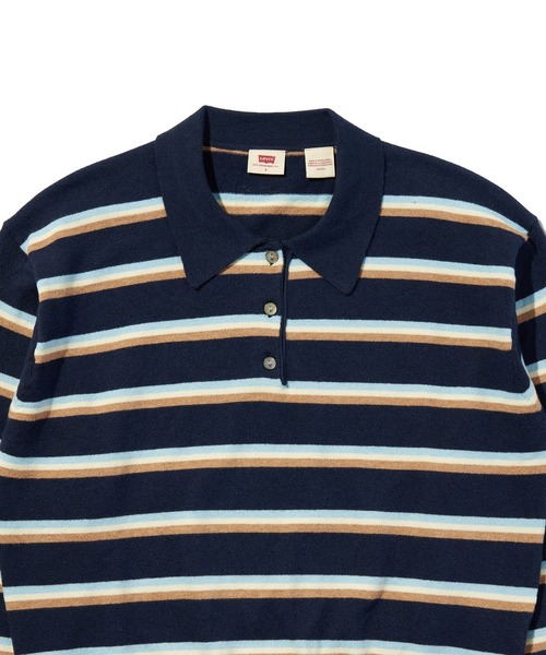 Levi's(リーバイス)の「Levi's/リーバイス スーパーソフト ロングスリーブ ポロシャツ(ポロシャツ・レディース・ネイビー・XS/S/M)」の5枚目の写真