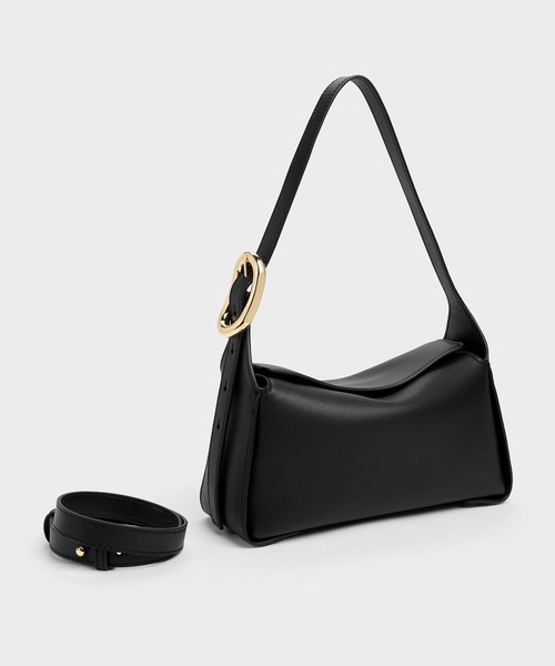 CHARLES & KEITH(チャールズ & キース)の「Aislin アシュリン ショルダーバッグ(ショルダーバッグ・レディース・ブラック・S)」の2枚目の写真