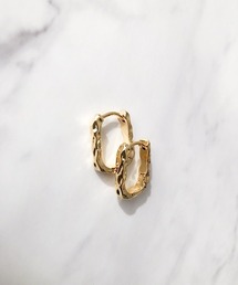 ニュアンススクエアフープピアス