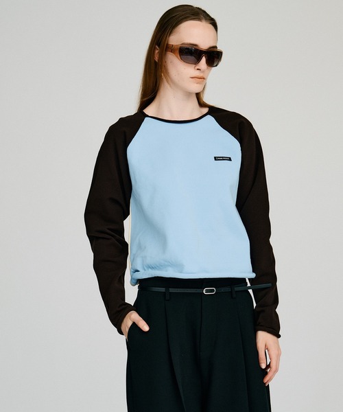 PRANK PROJECT（プランクプロジェクト）の「【2026Autumn Pre-Order】カーリングバイカラーニット / Curling Bicolor Knit（ニット/セーター・レディース・ネイビー/ブルー・FREE）」の8枚目の写真
