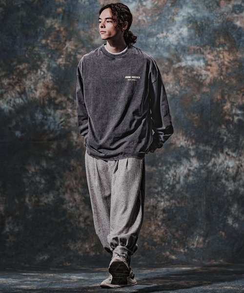 Jih Nunc(ジーヌンク)の「mlt5778-フェード加工ロゴプリントカットソー(JIH-R1225)(Tシャツ/カットソー・メンズ・ブラウン/チャコール/パープル・S/M/L)」の20枚目の写真