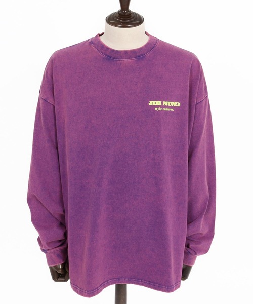 Jih Nunc(ジーヌンク)の「mlt5778-フェード加工ロゴプリントカットソー(JIH-R1225)(Tシャツ/カットソー・メンズ・ブラウン/チャコール/パープル・S/M/L)」の14枚目の写真