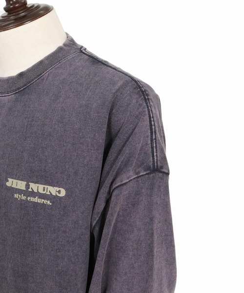 Jih Nunc(ジーヌンク)の「mlt5778-フェード加工ロゴプリントカットソー(JIH-R1225)(Tシャツ/カットソー・メンズ・ブラウン/チャコール/パープル・S/M/L)」の19枚目の写真