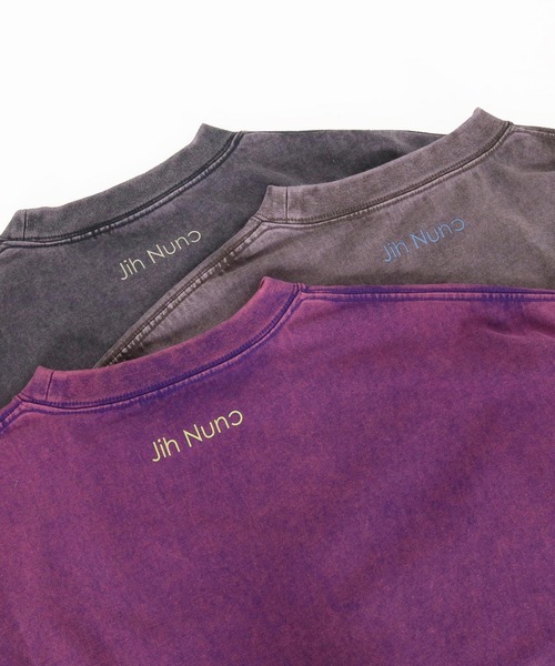 Jih Nunc(ジーヌンク)の「mlt5778-フェード加工ロゴプリントカットソー(JIH-R1225)(Tシャツ/カットソー・メンズ・ブラウン/チャコール/パープル・S/M/L)」の13枚目の写真