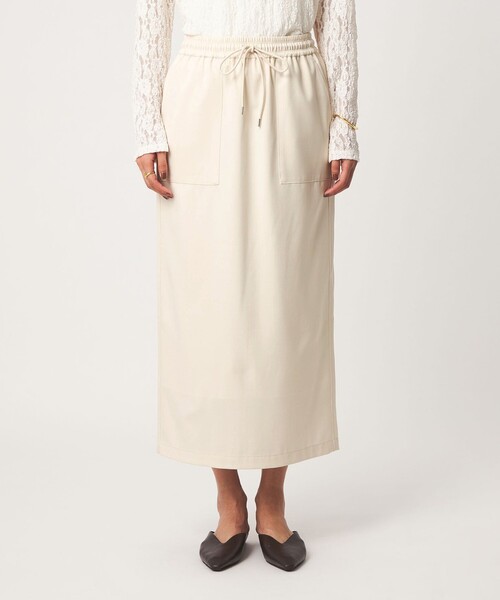 green label relaxing（グリーンレーベルリラクシング）の「［size SHORT/TALLあり］オルマイ ツイル タイト スカート オフホワイト（スカート・レディース・オフホワイト・FREE/TALL）」の15枚目の写真