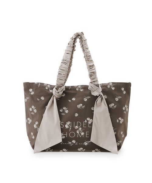 SNIDEL HOME(スナイデルホーム)の「オーガニックキャンバストート -BIG-(CHERRY)(トートバッグ・レディース・グレイッシュベージュ/オフホワイト・F)」の5枚目の写真
