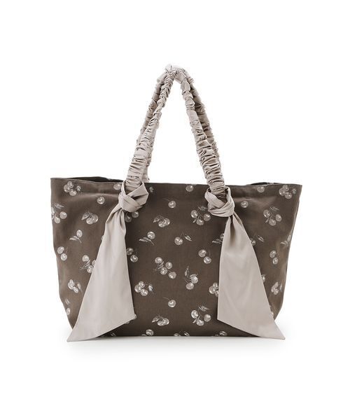 SNIDEL HOME(スナイデルホーム)の「オーガニックキャンバストート -BIG-(CHERRY)(トートバッグ・レディース・グレイッシュベージュ/オフホワイト・F)」の6枚目の写真